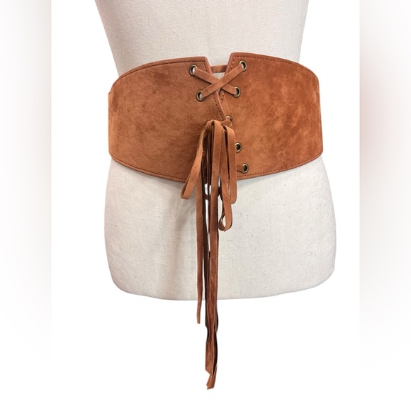 New York & Company Lace-Up Corset Belt — M/L — Stretch - Picture 2 of 9